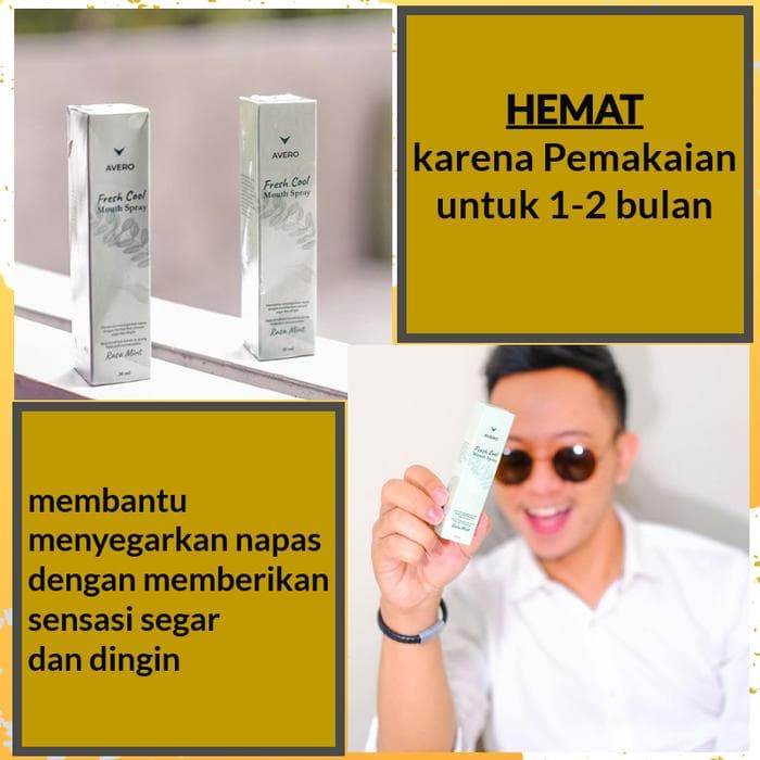 AVERO Fresh Cool Mouth Spray - Penyegar Mulut, Parfum Mulut