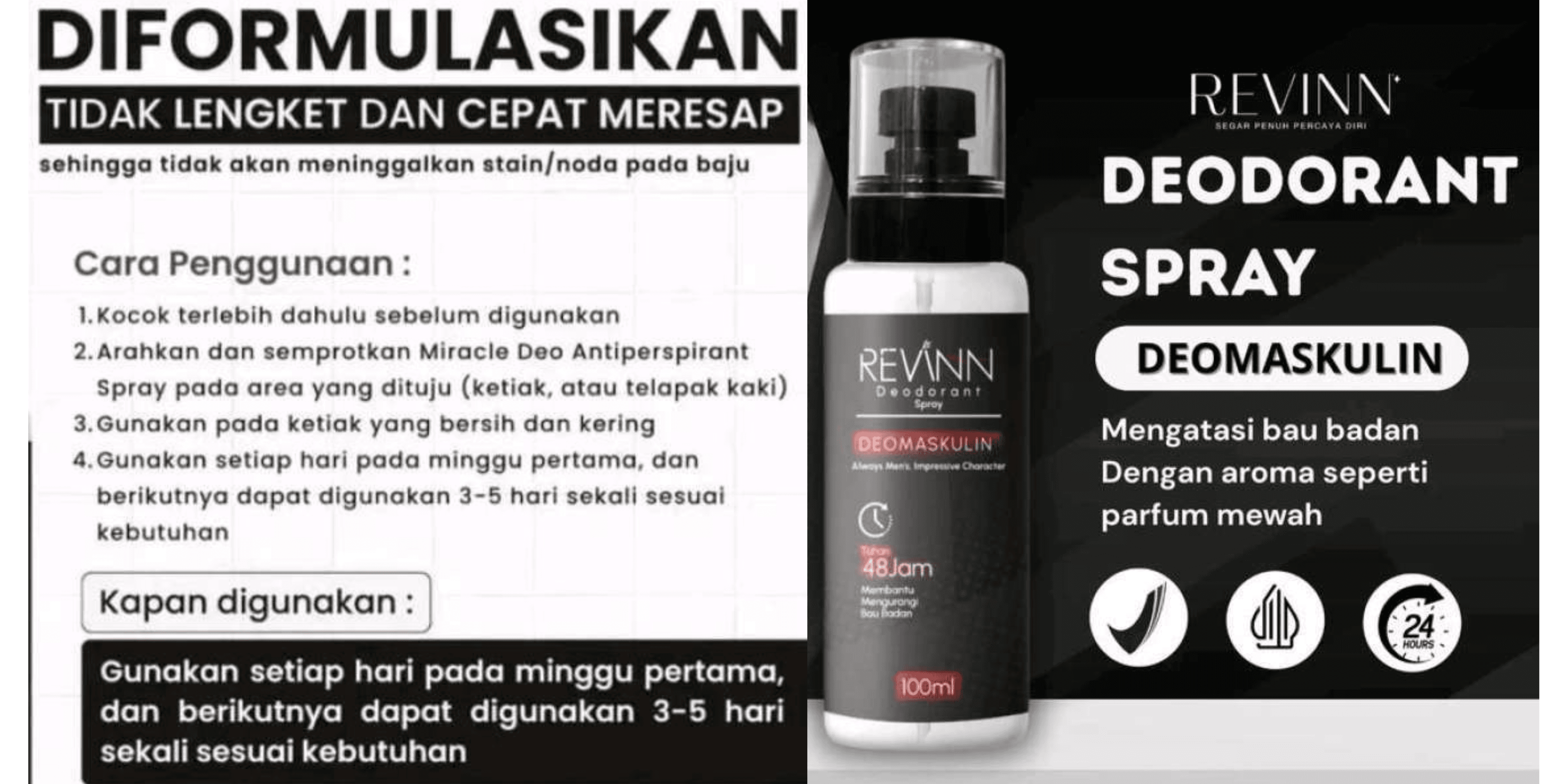 Revinn Deomaskulin Deodorant Spray 100ml